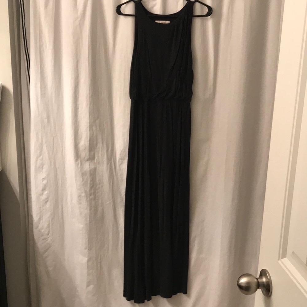 Gray Knit Maxi Dress